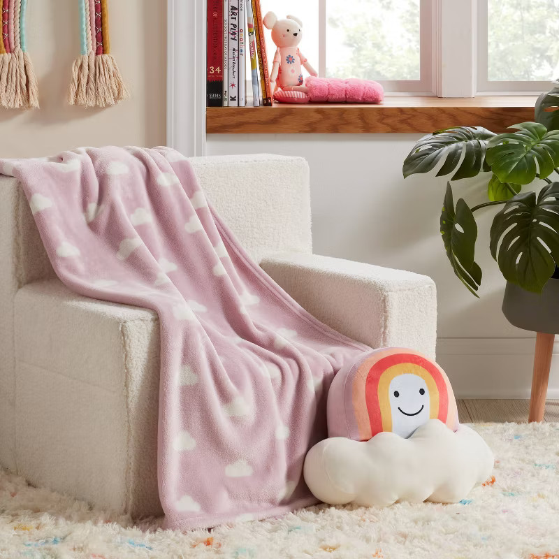 Rainbow Buddy Kids' Throw Pillow and Blanket Set - Pillowfort™ | Target
