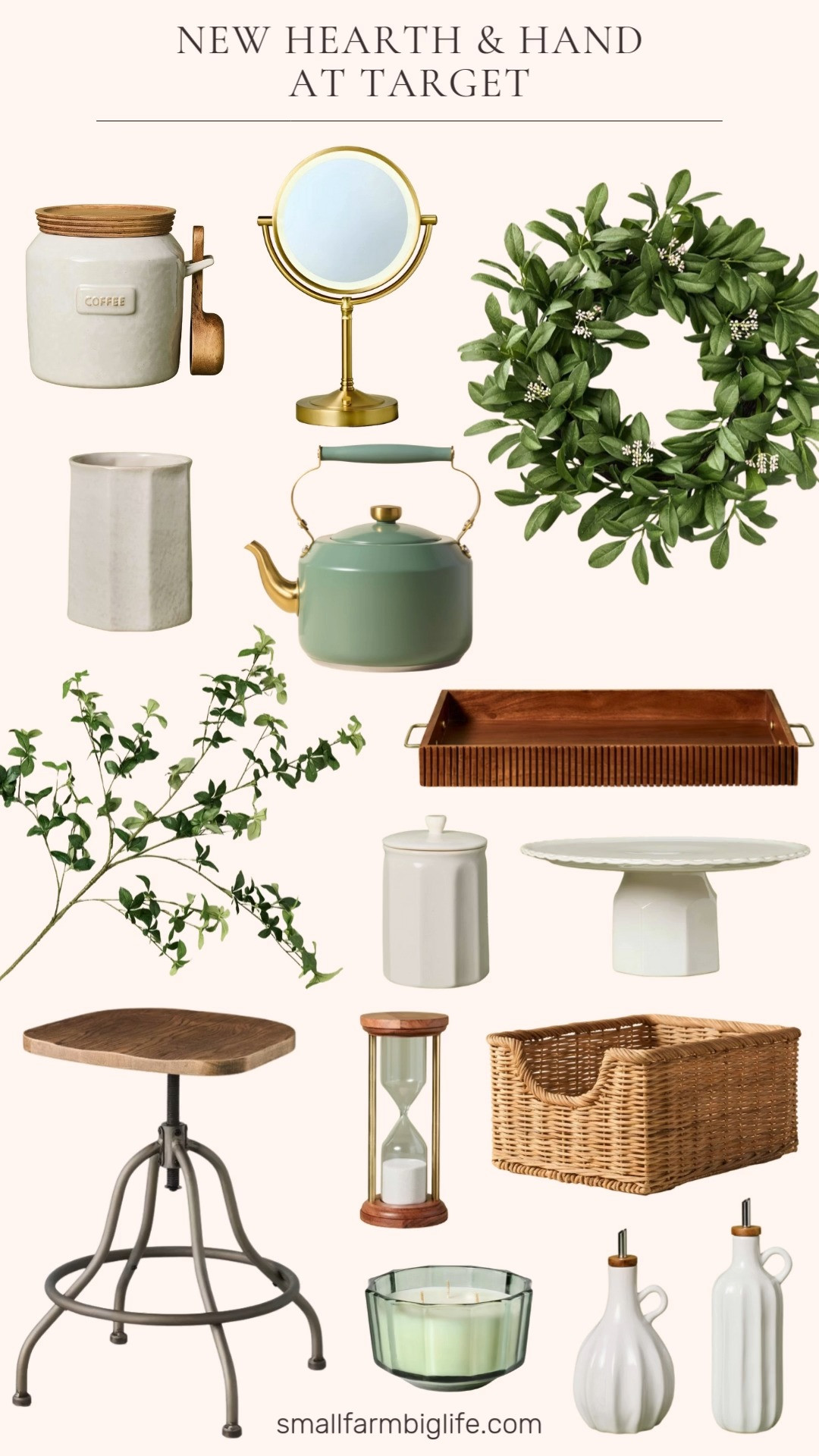 New Hearth & Hand at Target favorites 🤍🌿 I love these thoughtful, timeless pieces! From greenery and warm wood accents to creamy stoneware, woven storage, and cozy kitchen essentials that make everyday spaces feel beautifully lived in. 

 #LTKHome #LTKFindsUnder100