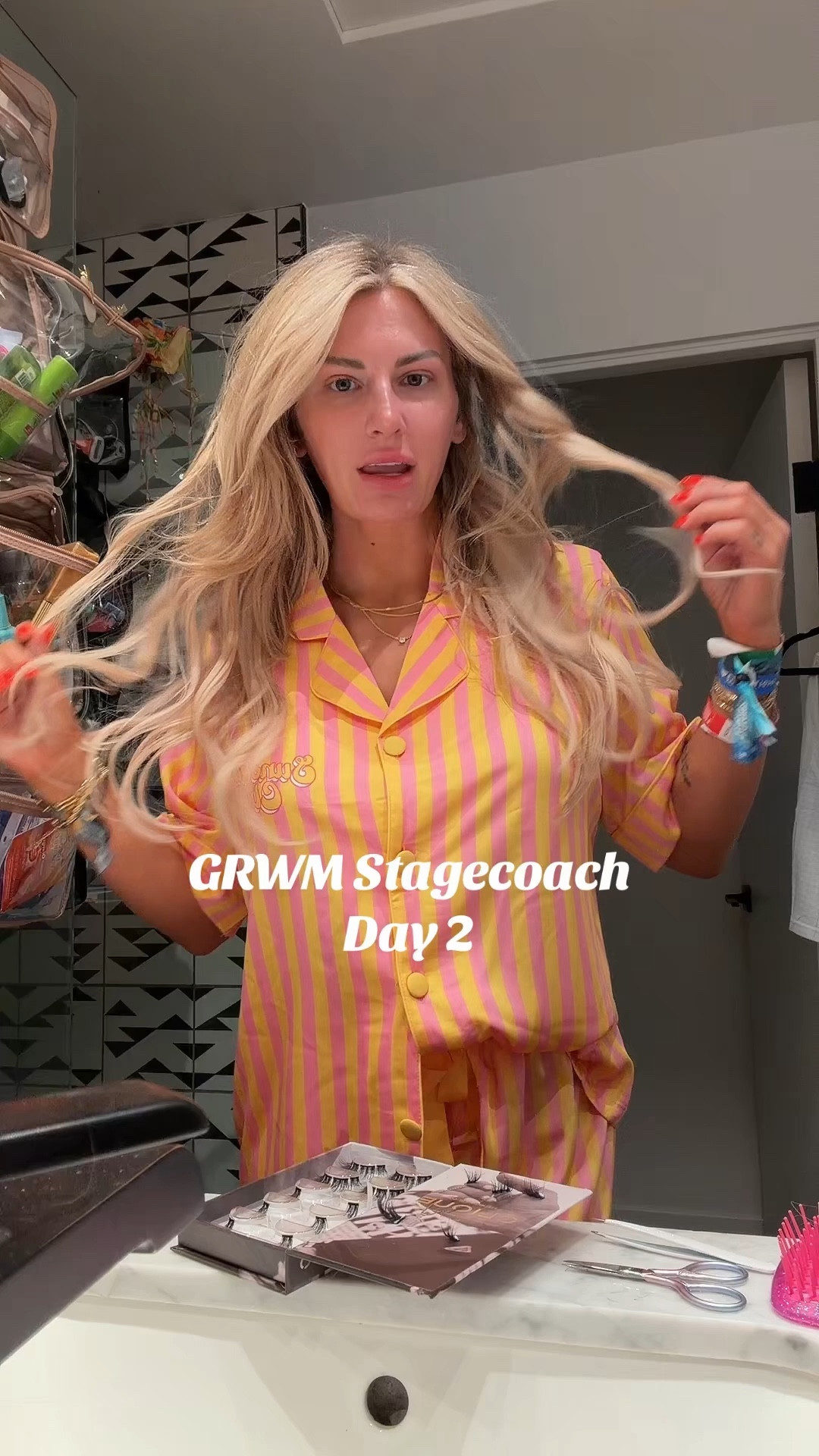 Stagecoach day 2 GRWM!! Pajamas are from Sunshine Society 🌞💖 #Stagecoach #LTKmakeup #Rhode #DIBSBeauty 

#LTKBeauty #LTKgrwm #LTKFestival