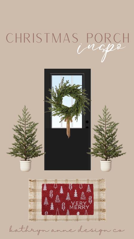 Christmas front door inspo, holiday, outdoor, door mat, wreath, seasonal, porch 

#LTKHoliday #LTKhome #LTKstyletip