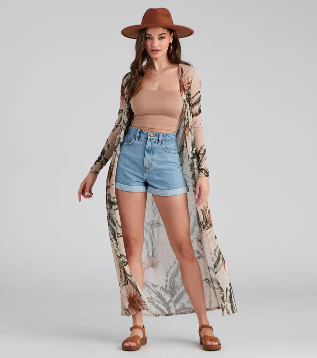 Tropical Toucan Long Mesh Duster | Windsor Stores