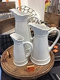 IMPULSE! White Porcelain Pitcher Set: 1 Small, 1 Medium, 1 Large | Amazon (US)