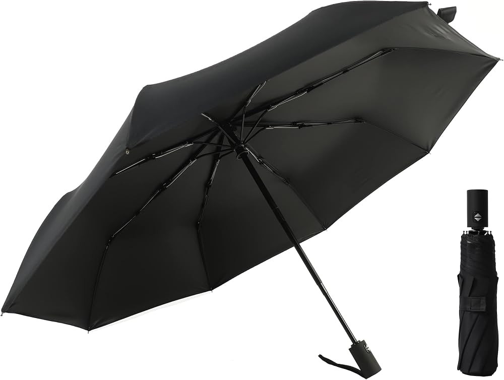 BAODINI Travel Umbrella for Rain and Sun Windproof Compact Small Umbrella | Amazon (US)