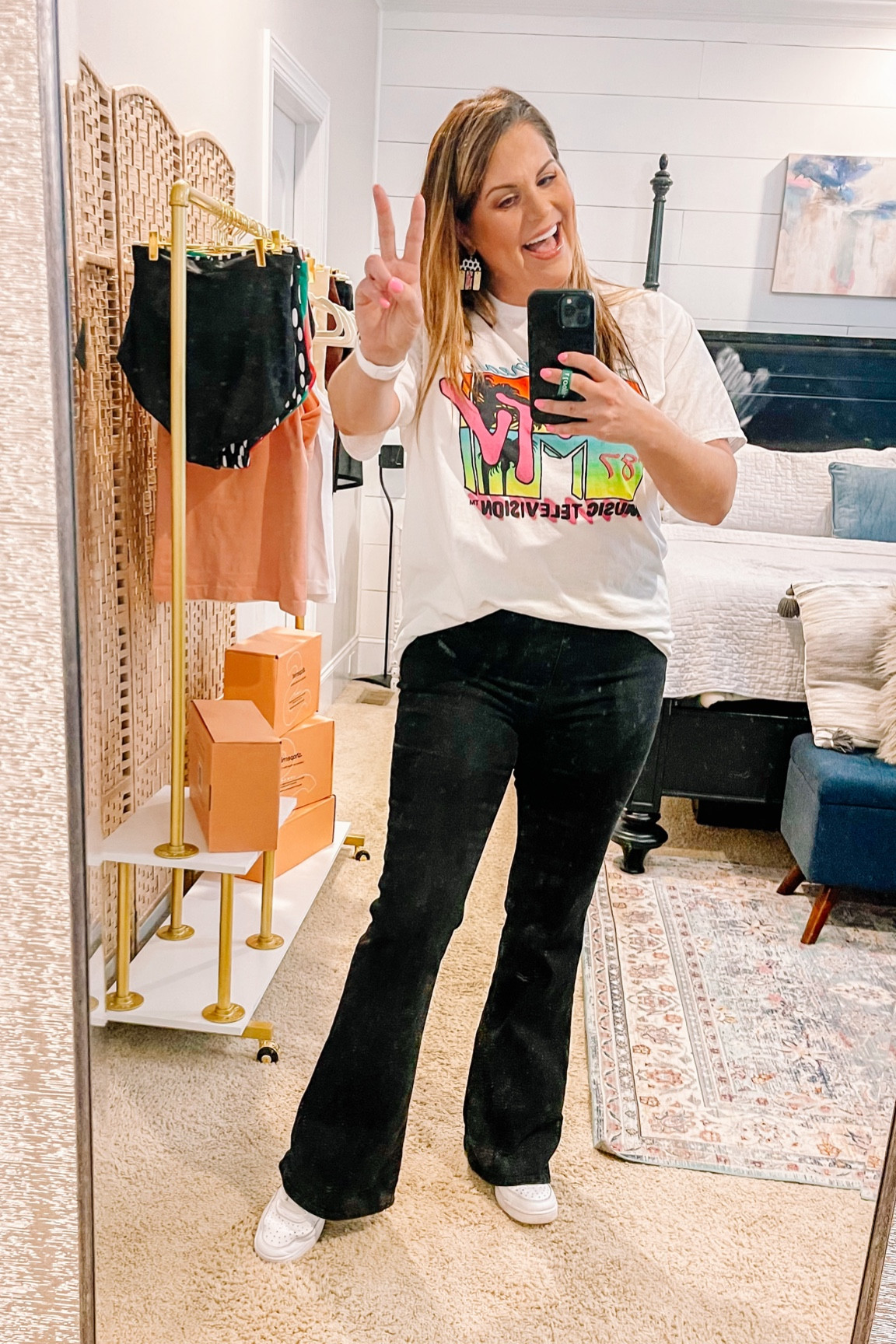Love these pull on flare leg denims by Jessica Simpson. True to size, very slimming and comfy. Just do it!!!
I’m wearing a 31

#LTKFind #LTKcurves #LTKfit