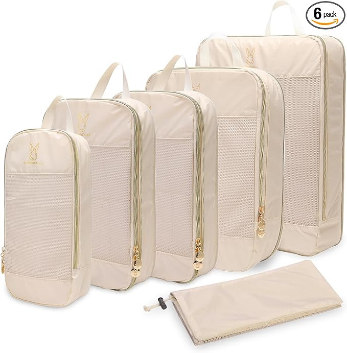 Expandable Compression Packing Cubes for Suitcases,6 Set Lightweight Compressible Travel Packing ... | Amazon (US)