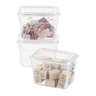 Artbin® Small ArtBin® Storage Bins w/Lids Clear Pkg/3 | The Container Store