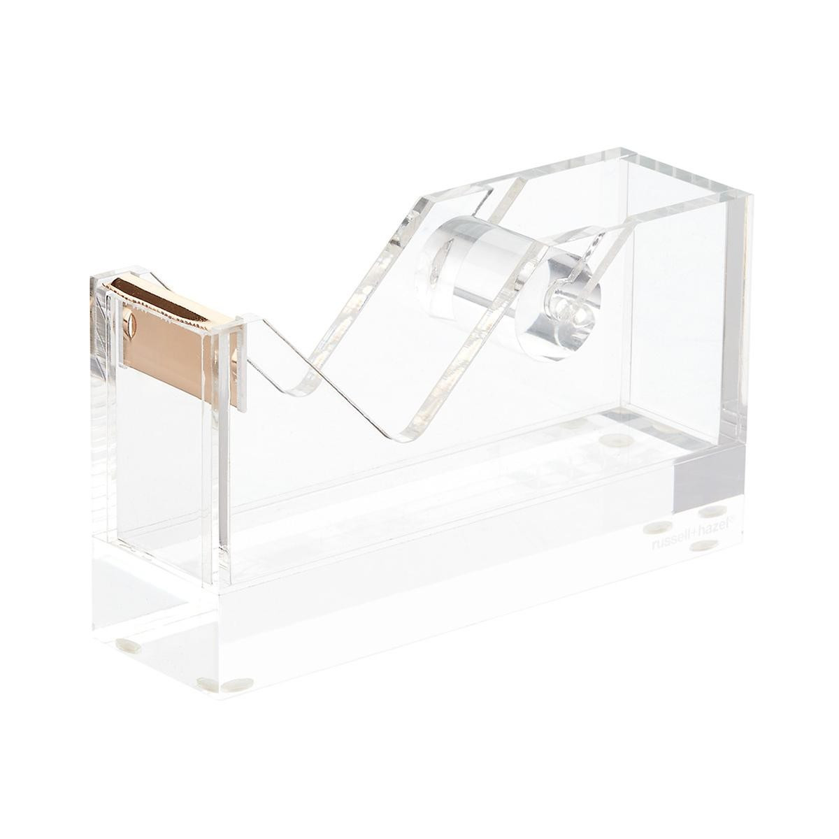 Russell + Hazel Clear & Gold Acrylic Tape Dispenser | The Container Store