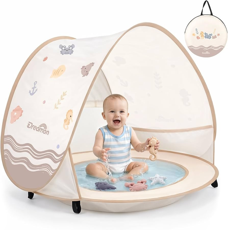 Baby Beach Tent with Pool \u2013 Dreamon Pop Up Shelter UV Protection for Infant, Foldable Kids P... | Amazon (US)