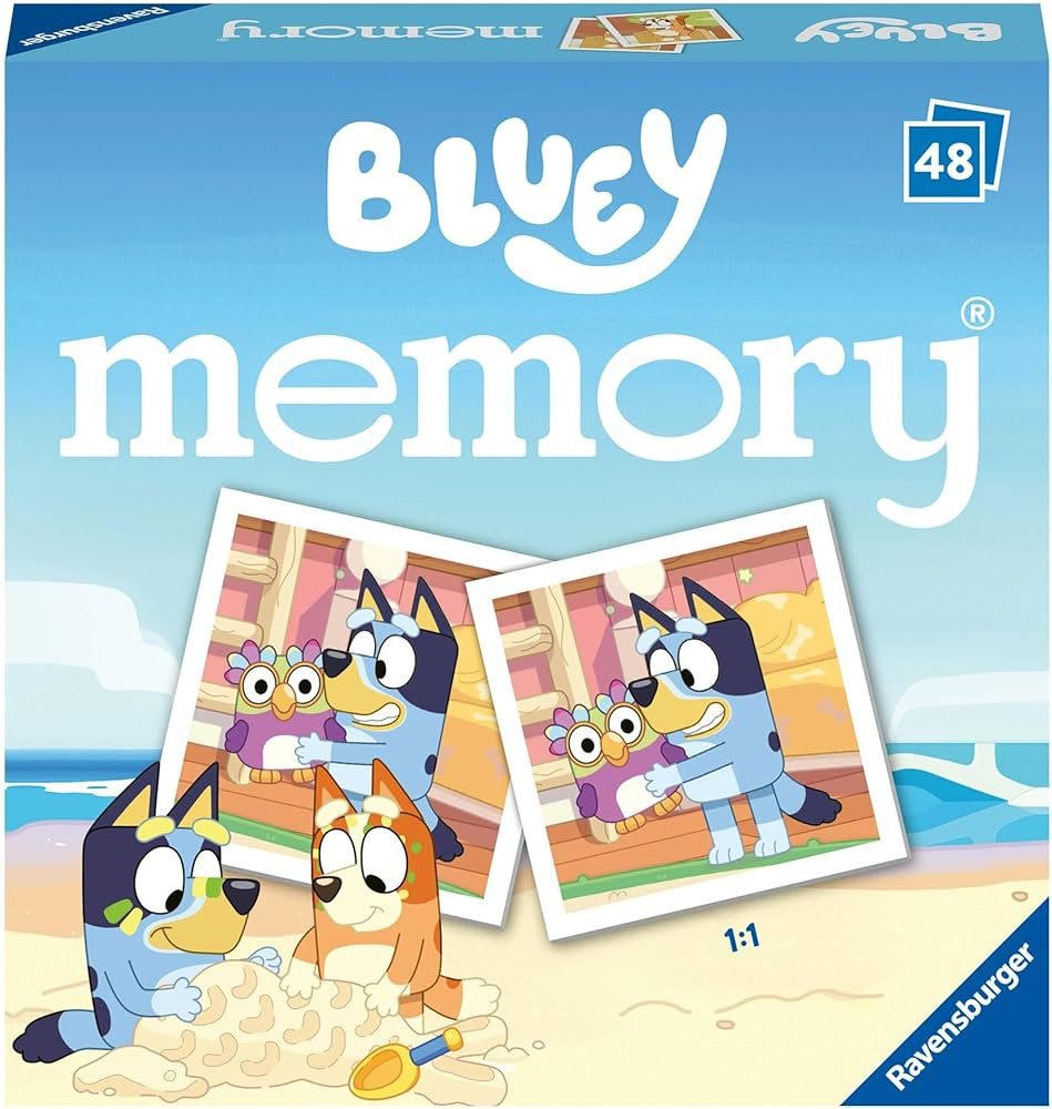 Ravensburger Bluey Mini Memory Matching Picture Snap Pairs Game for Kids Age 3 Years and Up | Amazon (US)
