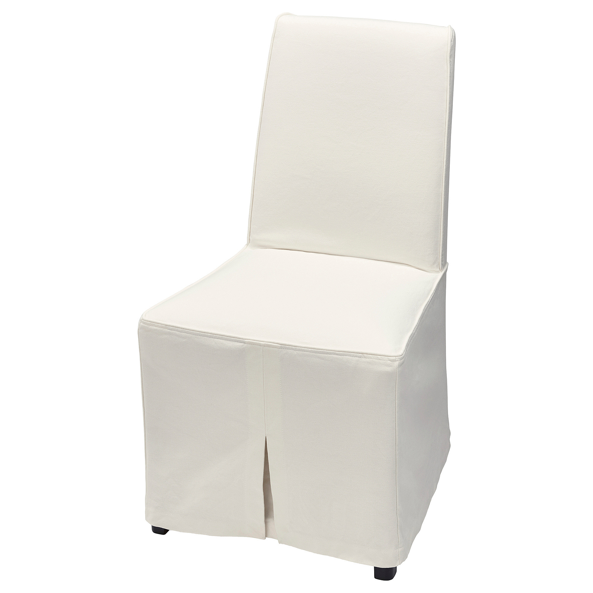BERGMUND Chair with long cover, black/Inseros white | IKEA US