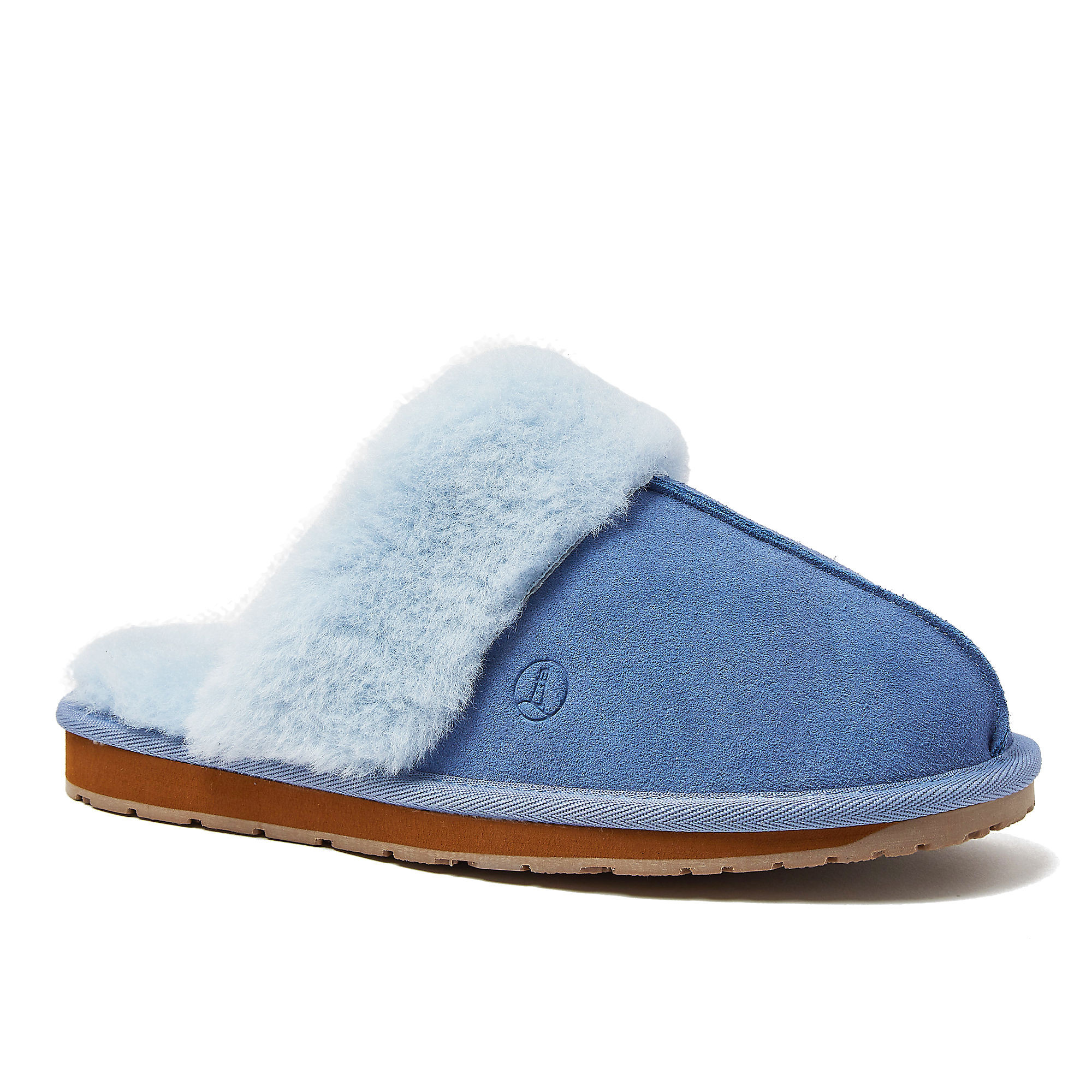 Women's Suede Furry Lined Indoor Outdoor Slippers | Lands' End (US)