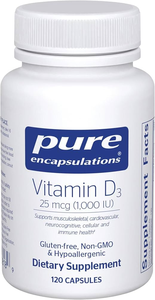 Pure Encapsulations Vitamin D3 1,000 IU - Hypoallergenic Vitamin D Supplement - Immune System, Bo... | Amazon (UK)