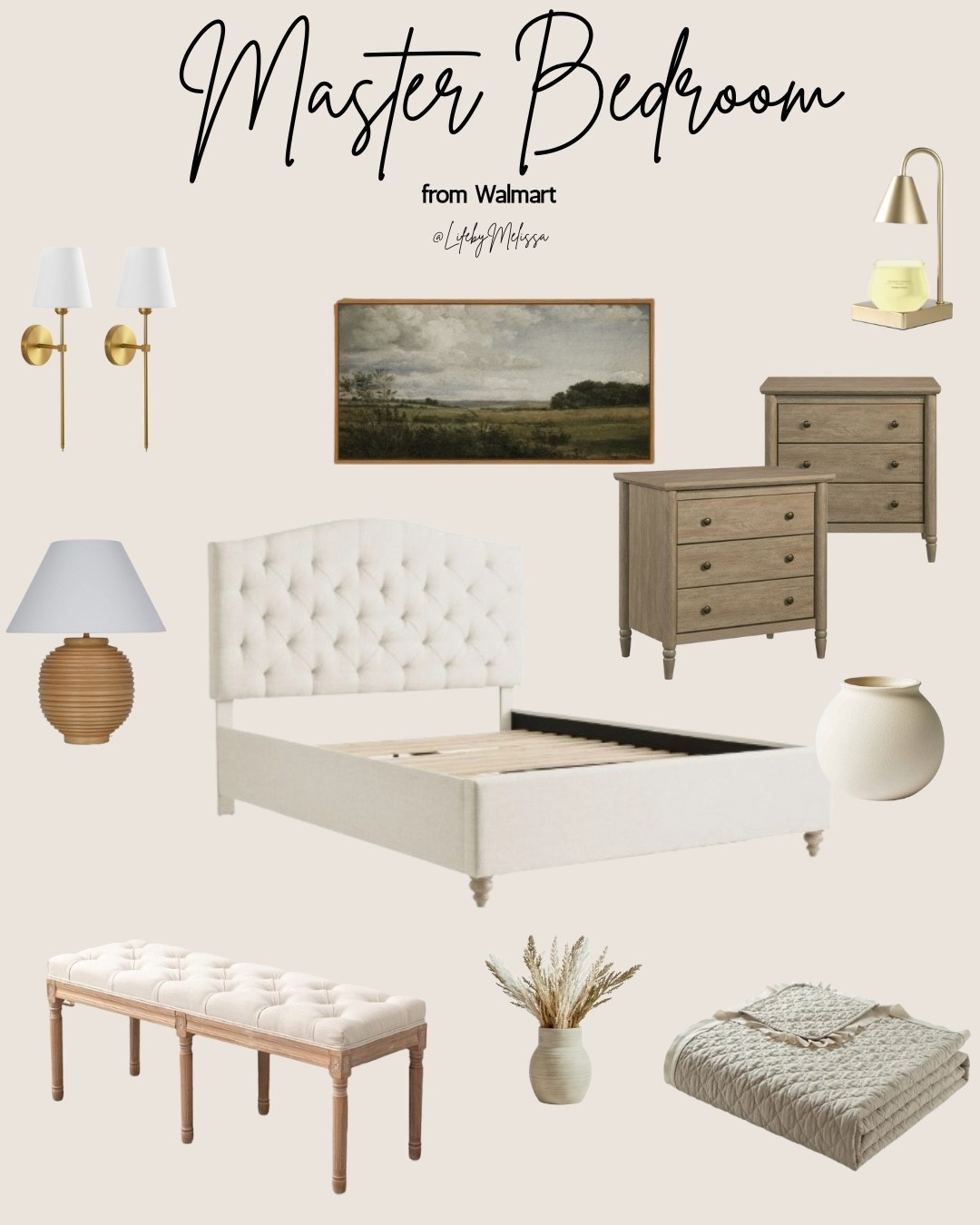 Walmart bedroom finds. Master bedroom, neutral bedroom, affordable style, Walmart finds, my Texas House 

#LTKHome