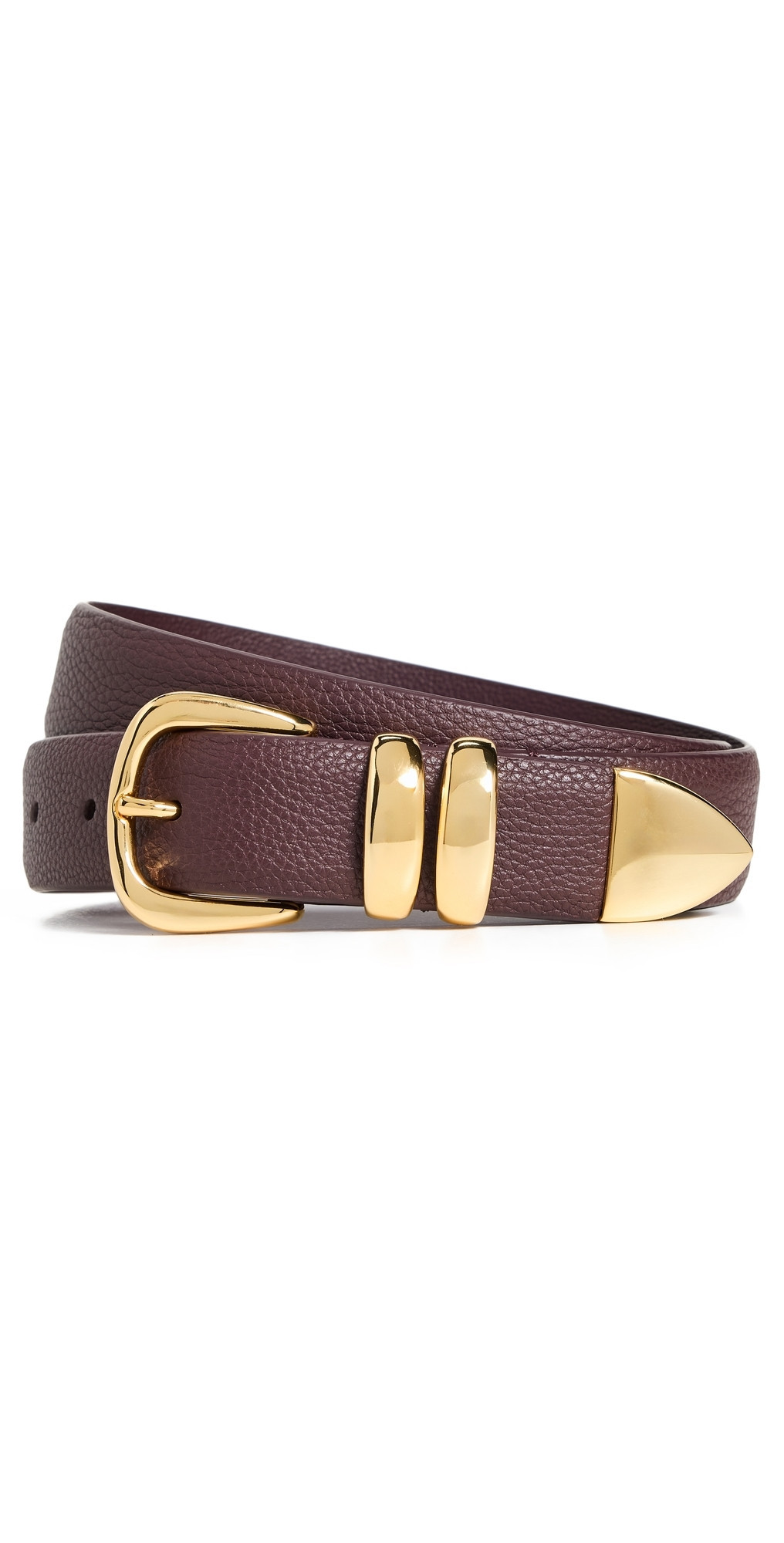 Anderson's Narrow Calf Leather Double Fastener Belt Oxblood 85 | Shopbop
