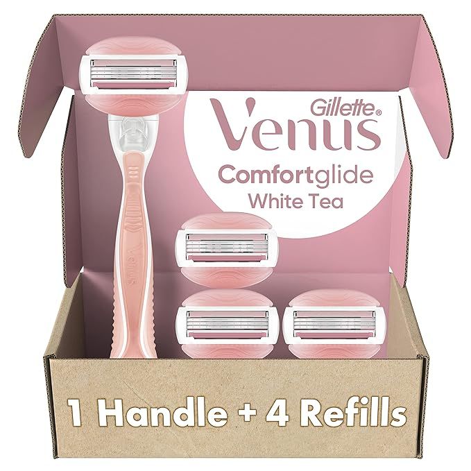 Gillette Venus ComfortGlide Razors for Women, 1 Venus Razor, 4 Razor Blade Refills, White Tea Sce... | Amazon (US)