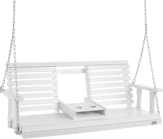 VEVOR Wooden Porch Swing 5 ft, Patio Bench Swing for Courtyard & Garden, Upgraded 880 lbs Strong ... | Amazon (CA)