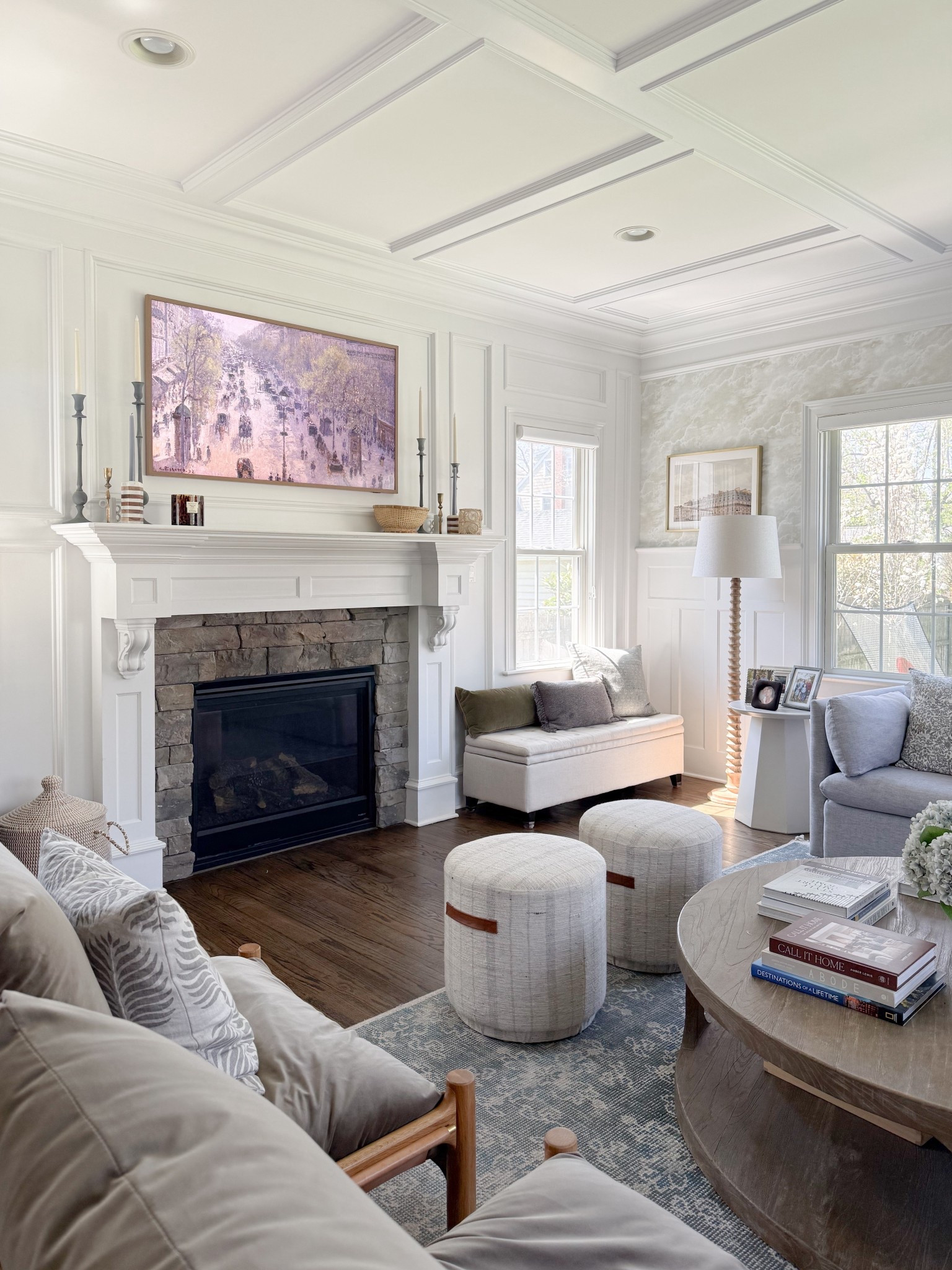 I still really love the wallpaper that I installed in here last spring… 

Living room, living room inspo, living room decor, spring home, spring decorating, coffee table decor, coffee table accessories, Serena & Lily, peel-and-stick wallpaper, girlonthehudson, neutral home, modern coastal, minted art, cozy home

#LTKdayinmylife #LTKSeasonal #LTKHome