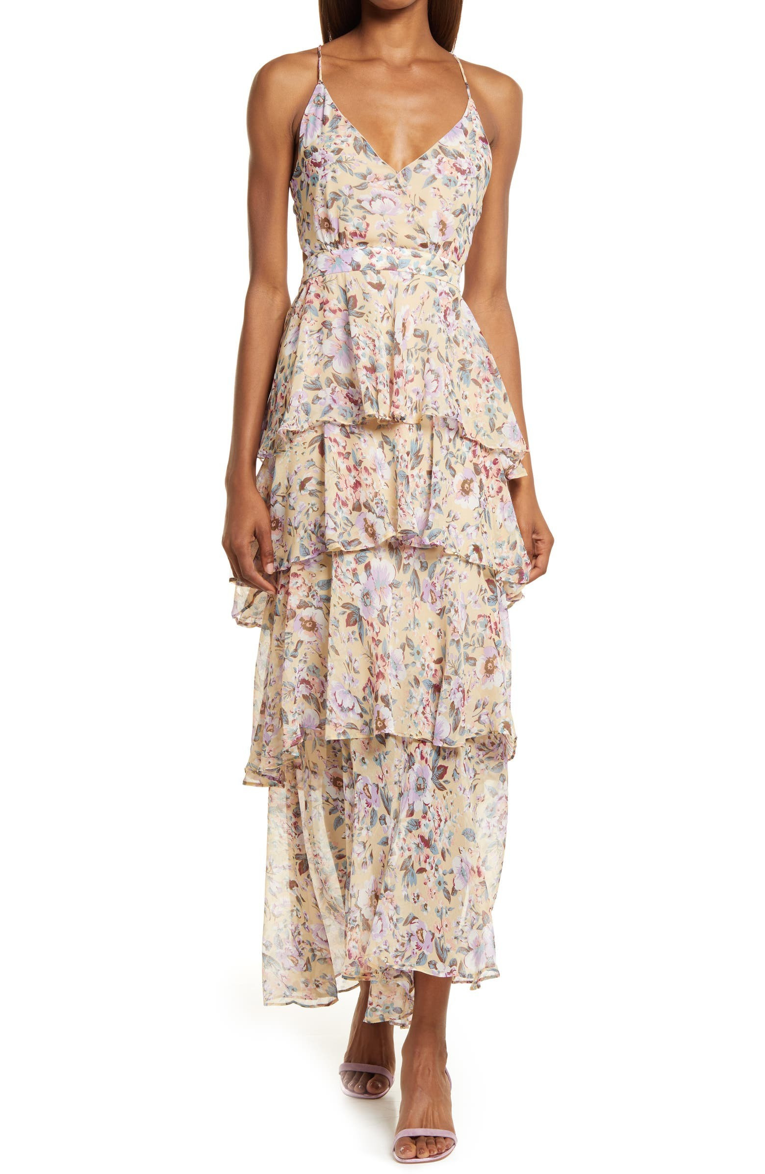 Multi Ruffle Maxi Dress | Nordstrom