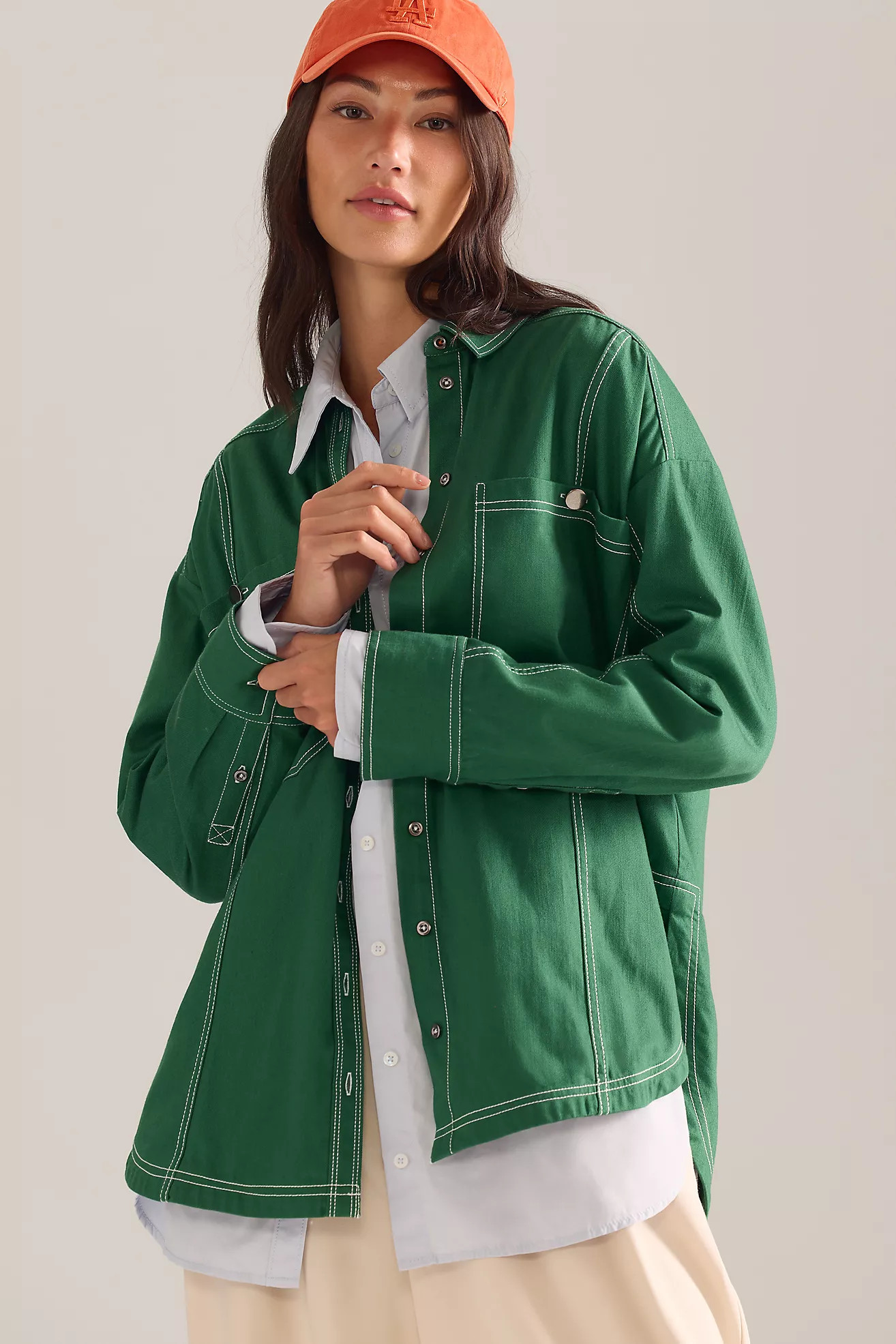 Pilcro Oversized Denim Shirt | Anthropologie (US)