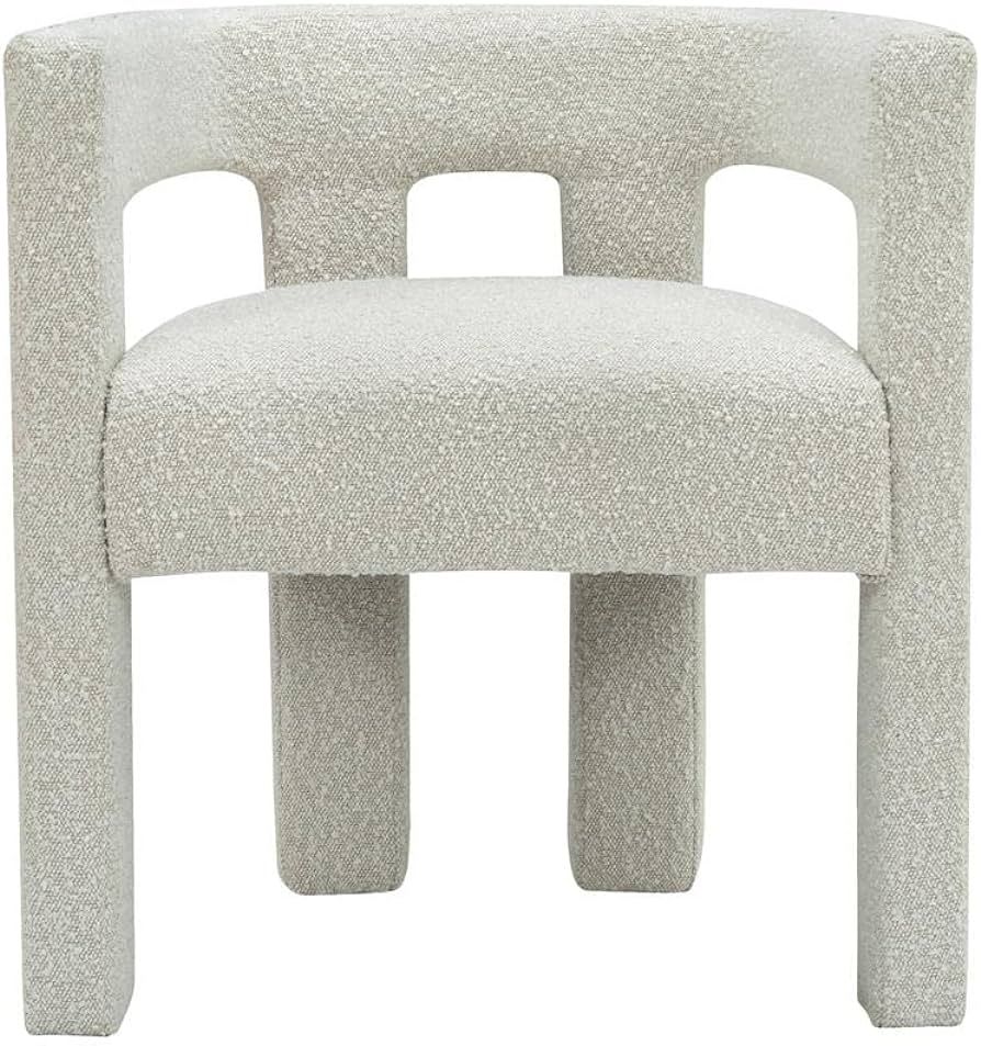 MAKLAINE Contemporary Designed Cream Fabric Accent/Dining Chair | Amazon (US)