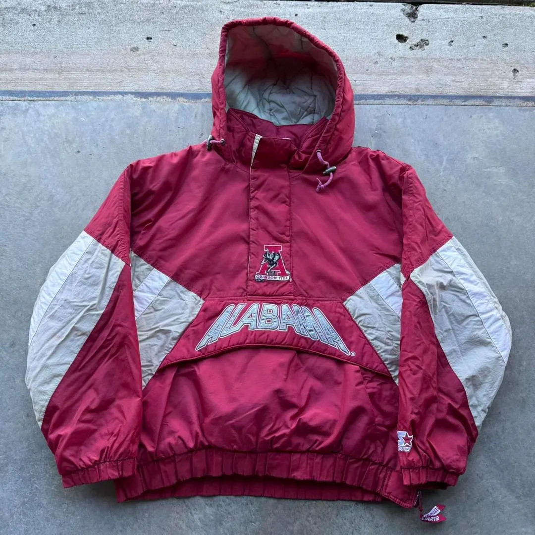 Vintage 90s Starter Alabama Crimson Tide Kangaroo pouch puffer jacket sz medium | Etsy (US)