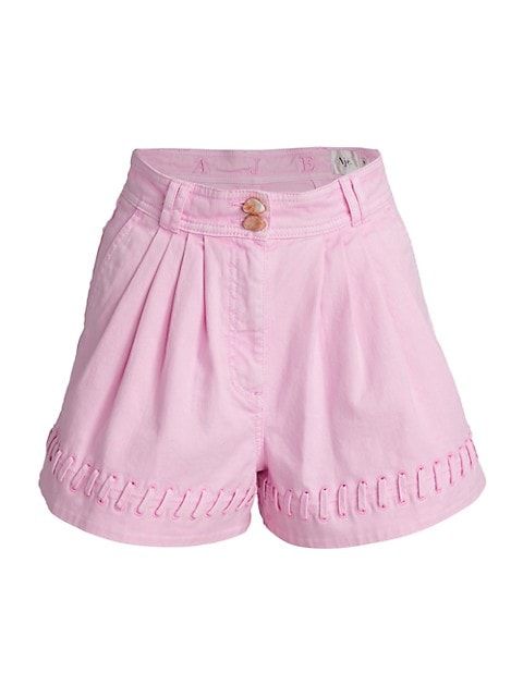 Scent Of Summer Triada Denim Lace Shorts | Saks Fifth Avenue