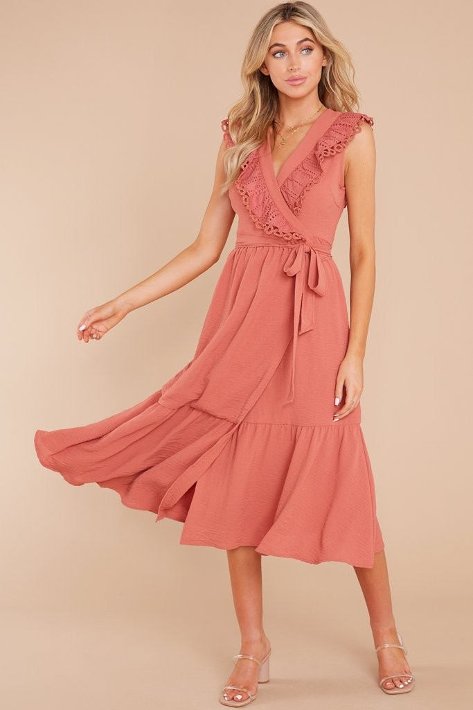 Setting Precedence Terracotta Maxi Dress | Red Dress 