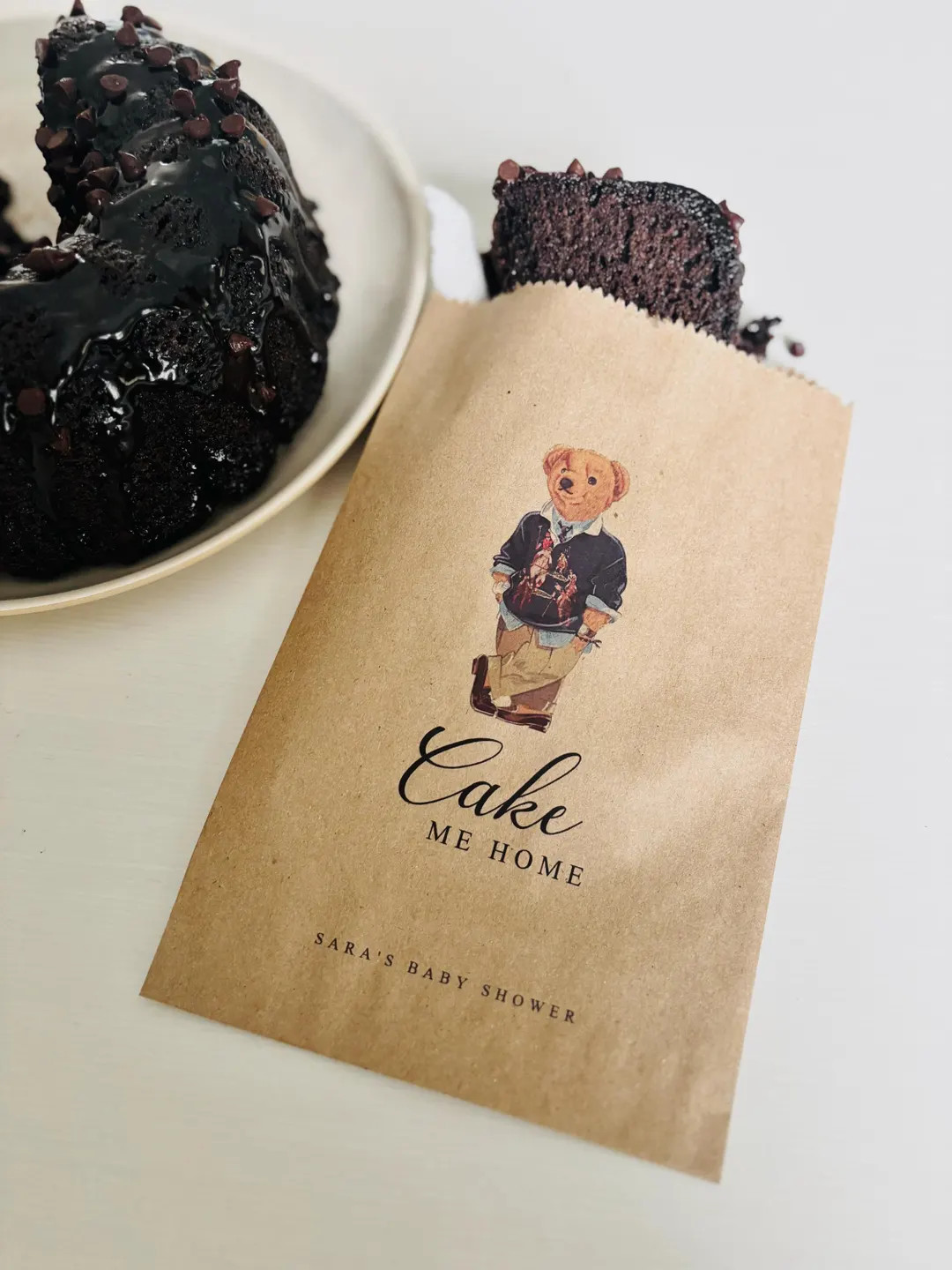 Custom Color Printed RL Teddy Cake Me Home Baby Shower Cake Bags - Etsy | Etsy (US)