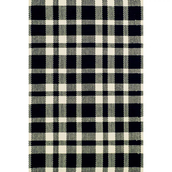 Hand Woven Cotton Black Area Rug | Wayfair North America