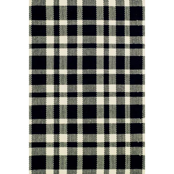 Hand Woven Cotton Black Area Rug | Wayfair North America