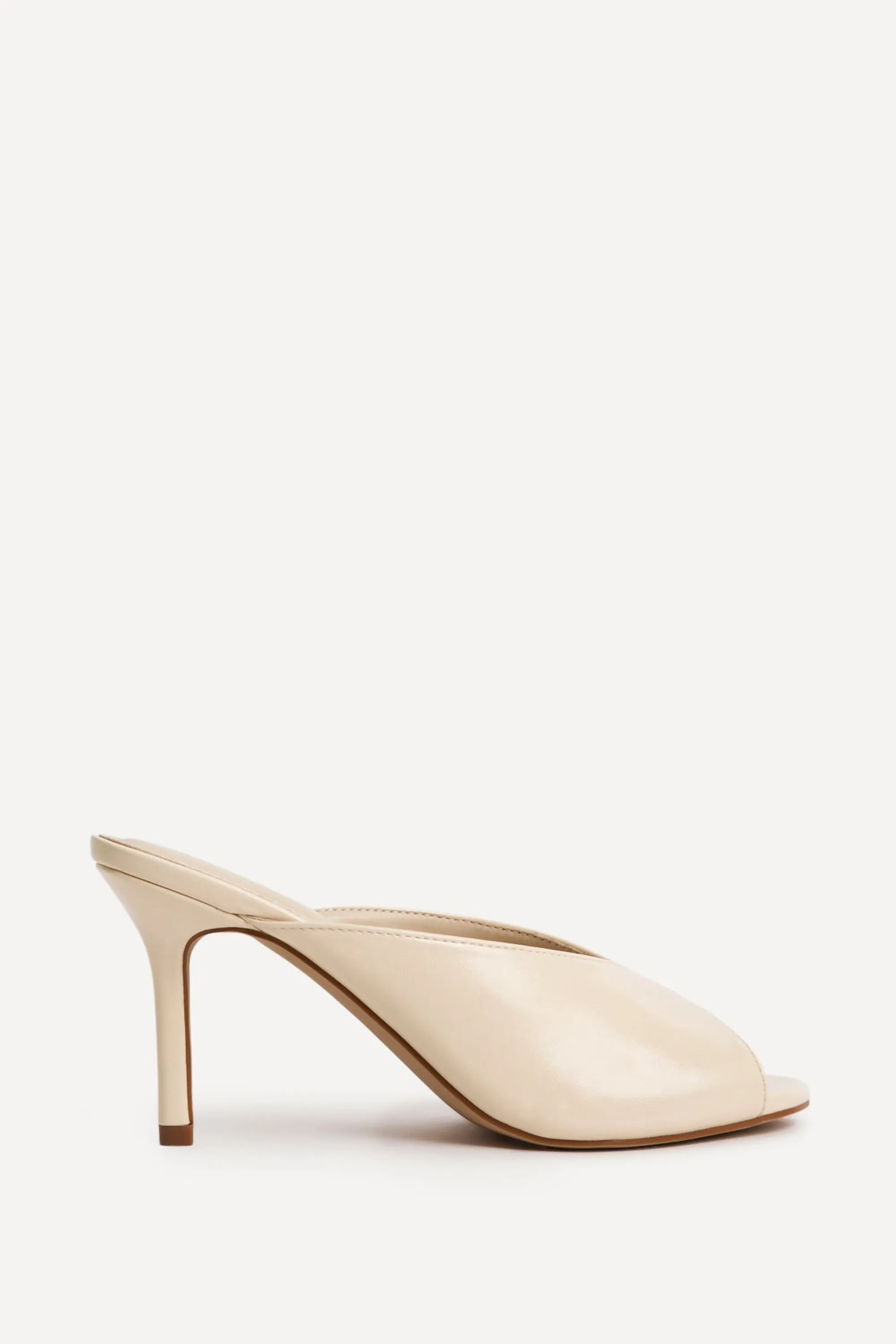 Ivory Linzi Peep Toe Mule Heels | PrettyLittleThing | PrettyLittleThing UK