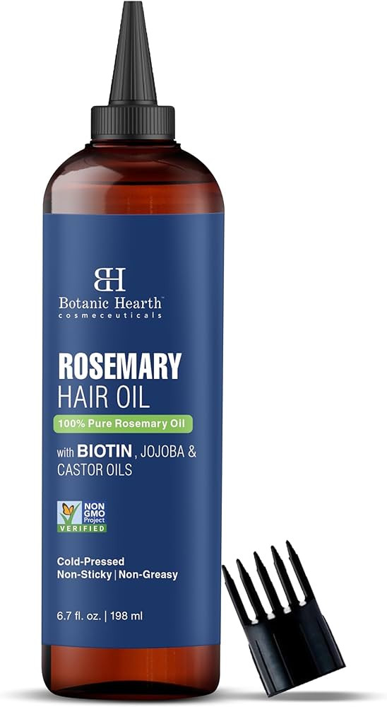 Botanic Hearth 100% Pure Rosemary Oil For Hair Growth (6.7 fl oz) Infused With Biotin, Jojoba & c... | Amazon (US)