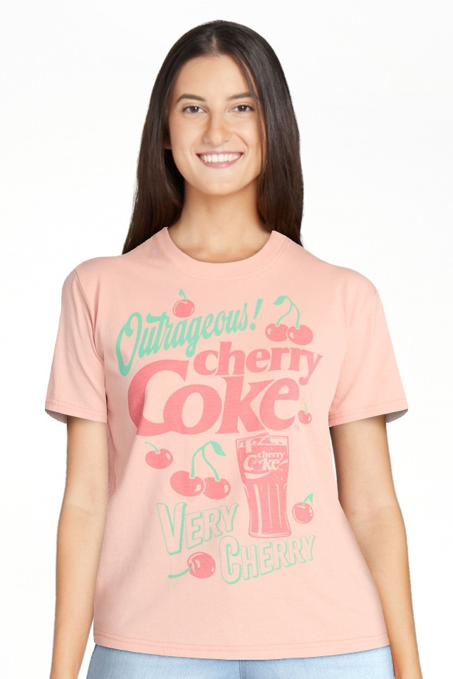 Cherry Coke Women's Graphic Tee with Short Sleeves, Sizes XXS-XXL | Walmart (US)