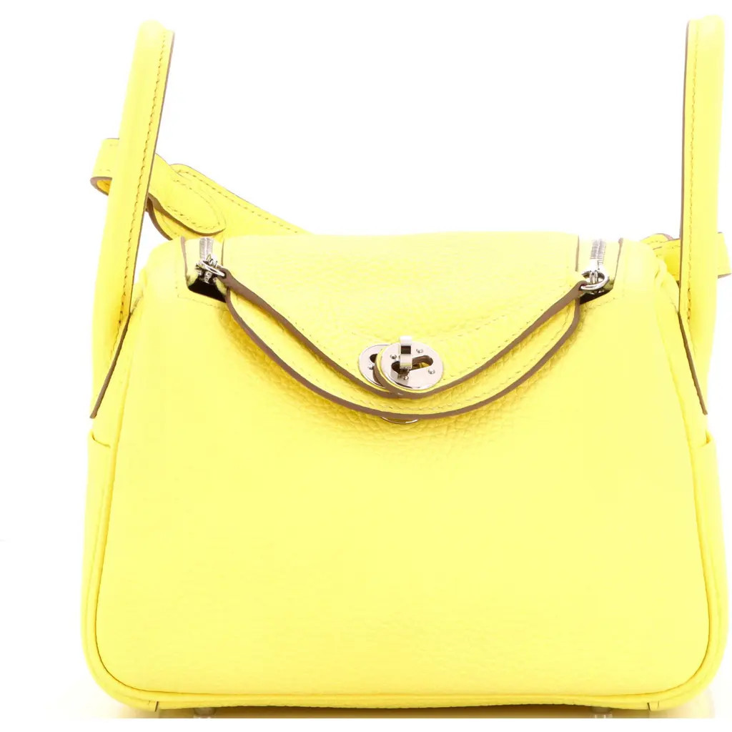 Pre-Owned Hermes Lindy Bag Clemence Mini in Yellow at Nordstrom, Size X-Small | Nordstrom