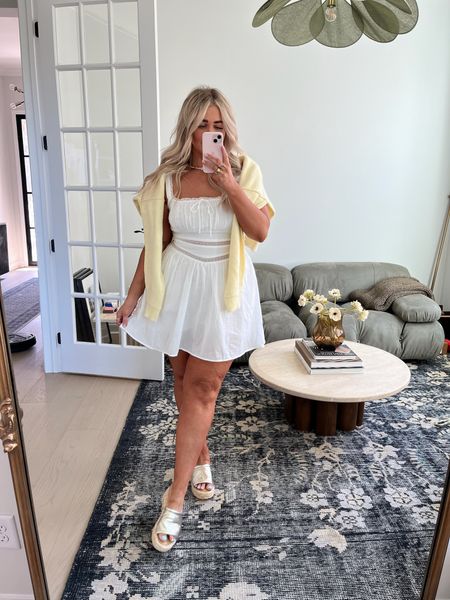 Spring outfit idea🤍✨ I am in a large #spring #whitedress  

#LTKmidsize #LTKSeasonal #LTKstyletip