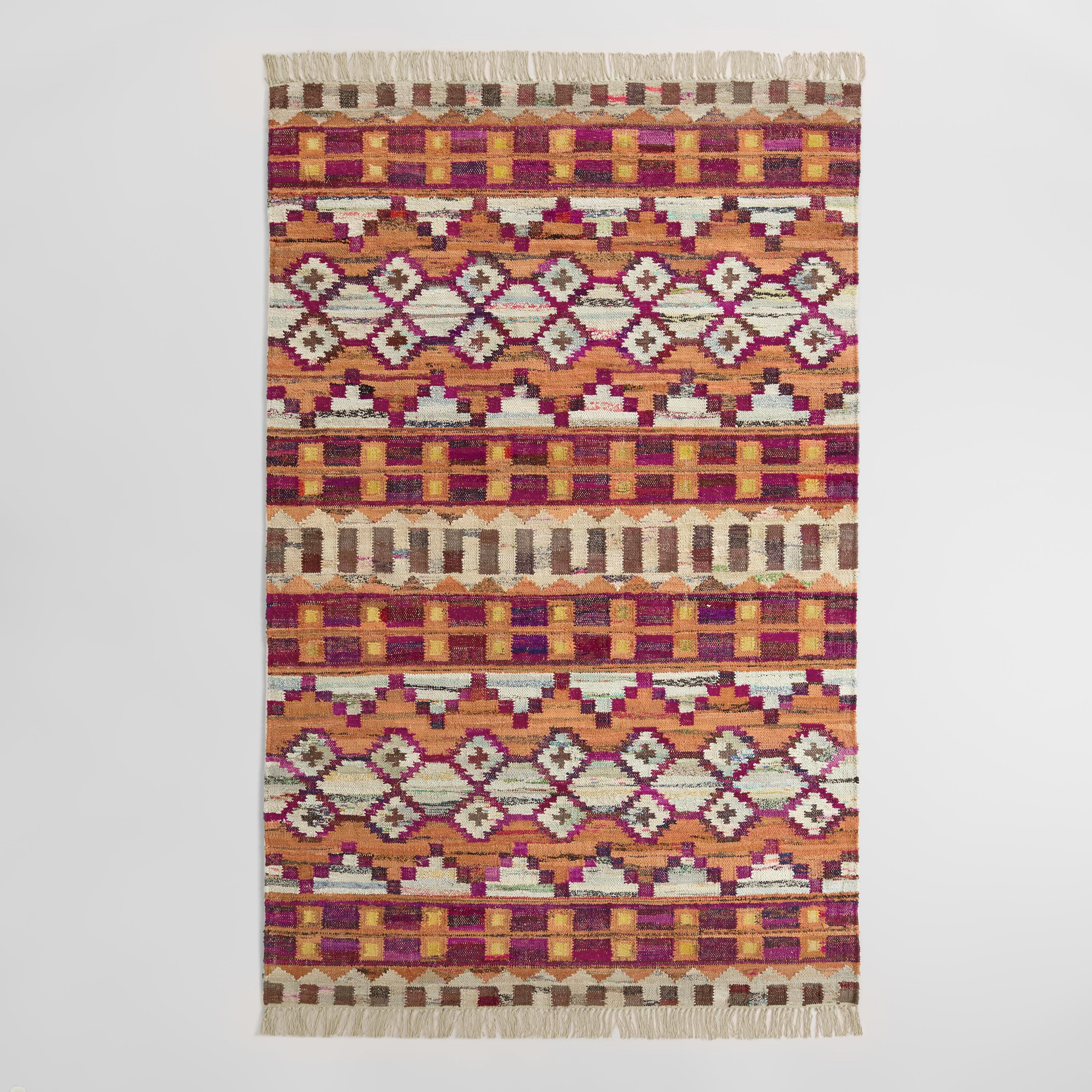 5ftx8ft Woven Cotton Kilim Orissa Area Rug | World Market