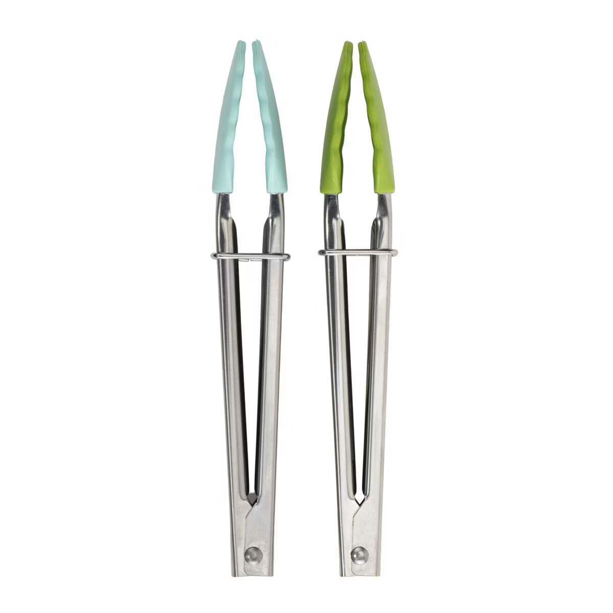 GoodCook Ready 2pk Stainless Steel with Silicone Tips Mini Tongs | Target