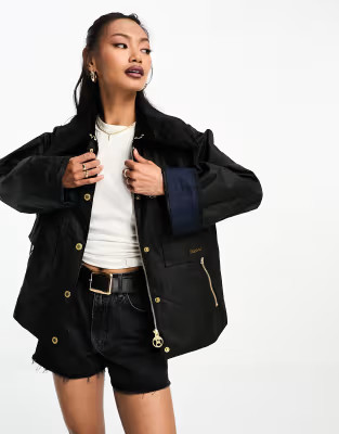 Barbour Catton waterproof wax jacket in black | ASOS (Global)