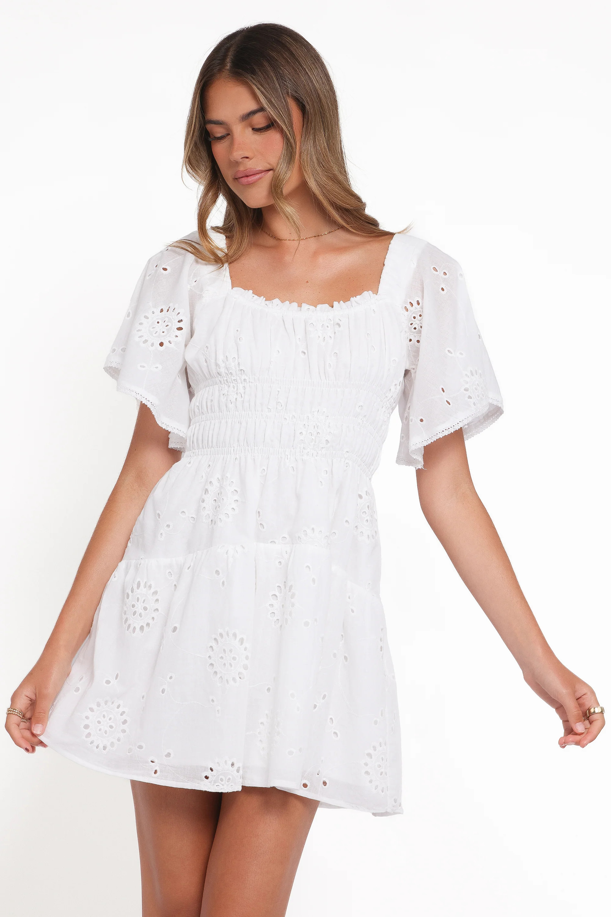 Tierney Mini Dress - White | Petal & Pup (US)