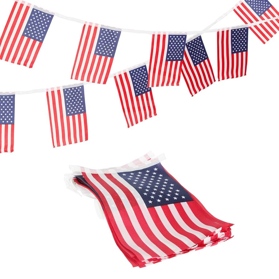 American Flag, DDMY American Flags for Outside Decor 36 Feet 40 Flags USA Flag Banner, American F... | Amazon (US)