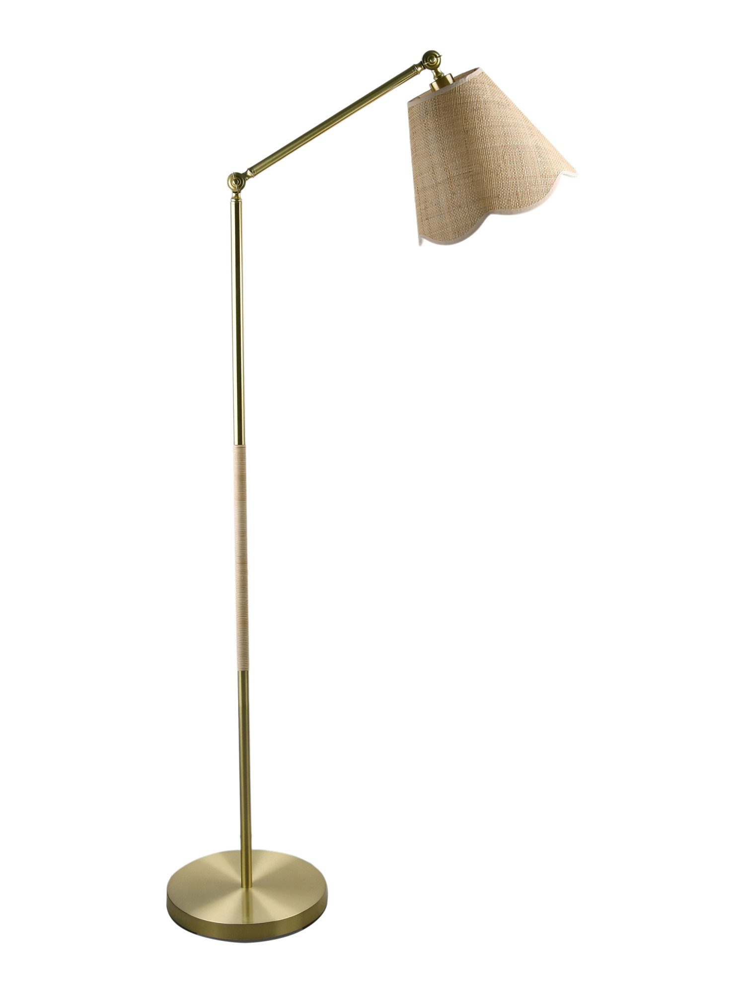 64in Metal Floor Lamp With Raffia Shade | Home | Marshalls | Marshalls