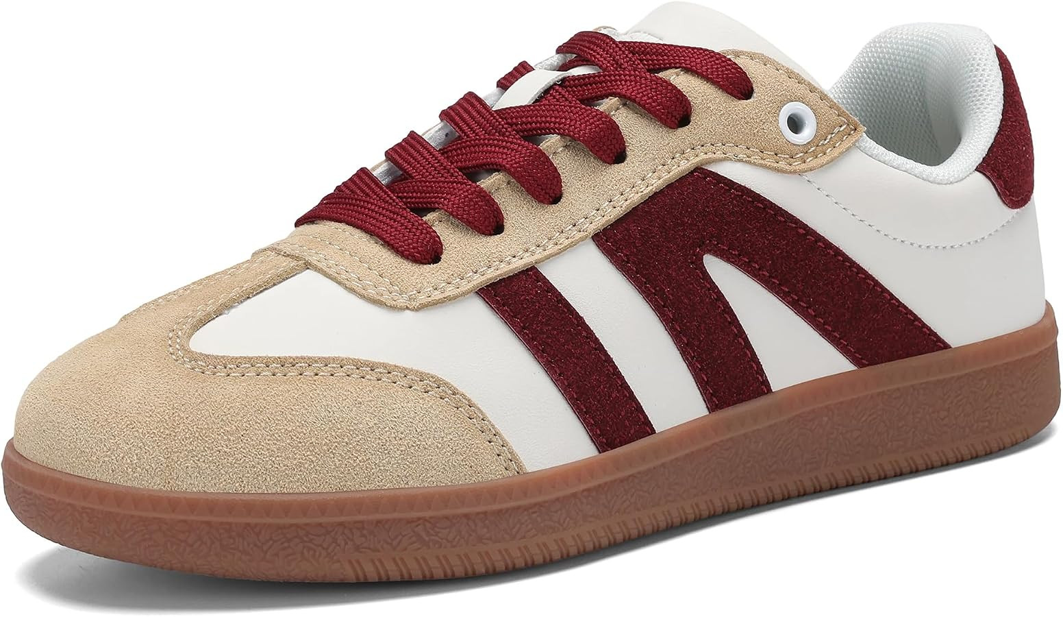Casual Sneakers for Women, Retro Gum Sole Fashion Sneakers, Comfortable Lace Up Walking Shoes, No... | Amazon (US)