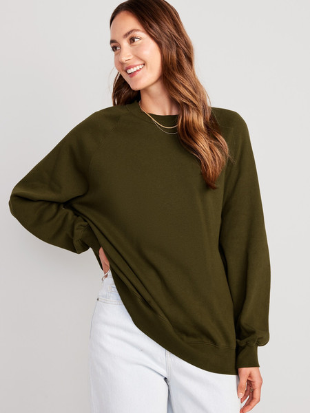 Oversized Vintage Tunic Sweatshirt for Women | Old Navy (US)