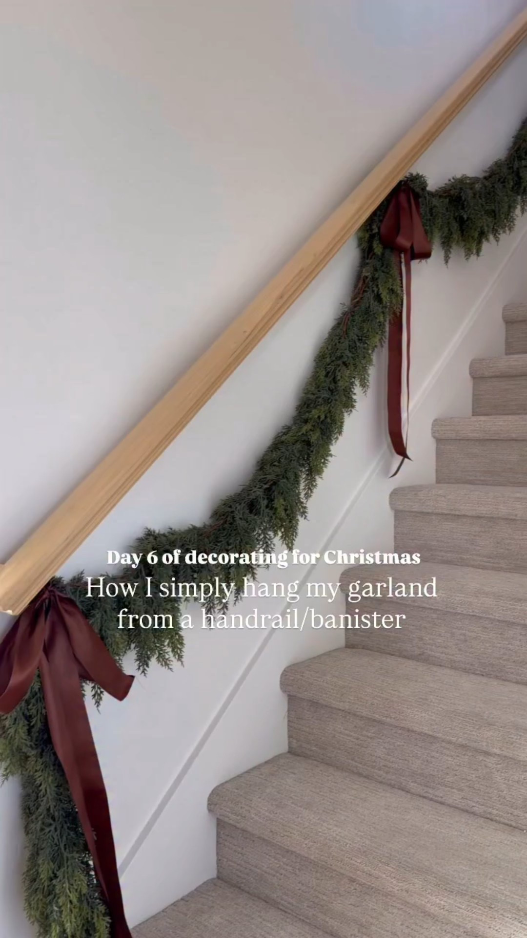 Maybe this one goes without saying?! 🤭 I also used zip ties to attach multiple garlands together since they didn’t perfectly line up with the hardware on the wall I was attaching them to! So this was an easy way to create a longer strand that worked perfectly!