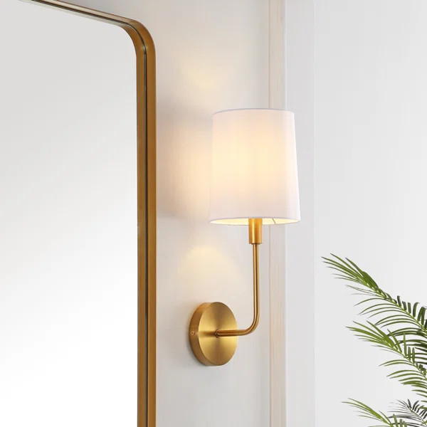 Carmack 1 - Light Dimmable Brass Gold Armed Sconce | Wayfair North America