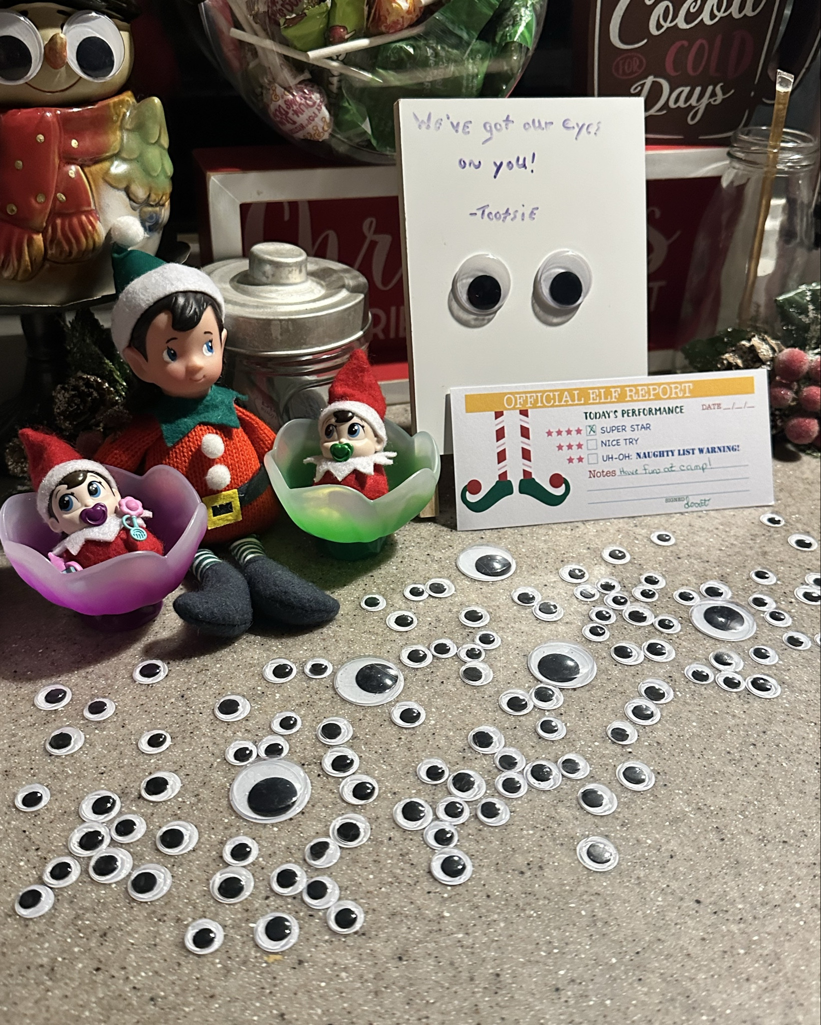 Elf the Shelf idea!

We’ve got our eye on you!!!

#LTKSeasonal #LTKHoliday #LTKKids