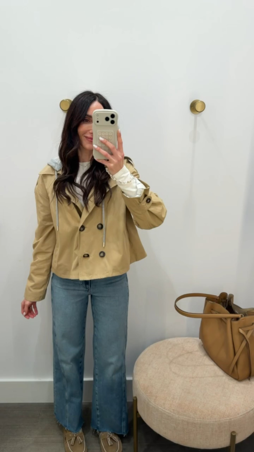 Cropped trench for spring, evereve, suede mules, casual outfit, snnabrstyle

#LTKOver40