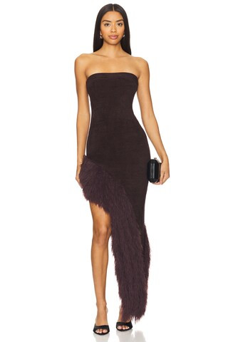 NBD Aubrey Strapless Dress in Brown from Revolve.com | Revolve Clothing (Global)