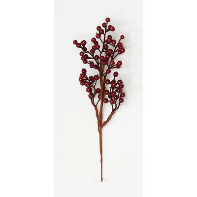 11" Artificial Weatherproof Berry Holiday Spray, Burgundy | Wayfair North America