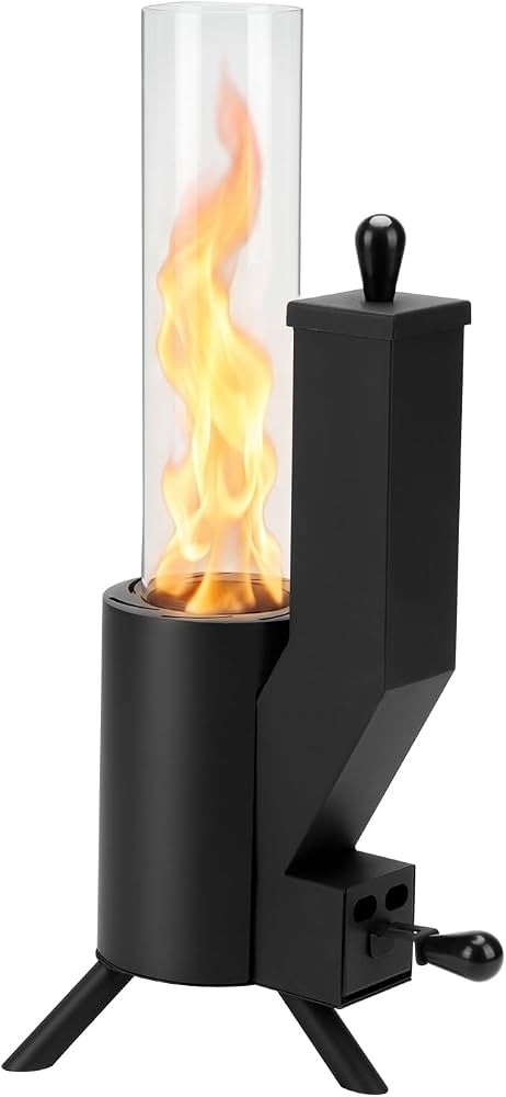 21" Tabletop Wood Pellet Heater with Glass Tube, Modern Gift, FP057 | Amazon (US)